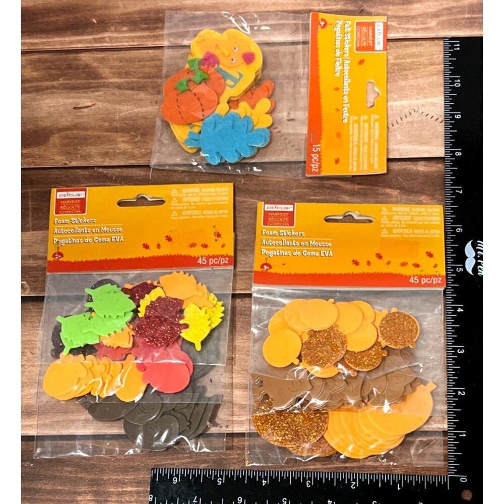 Creatology Foam Felt Autumn fall Stickers Set embellishment owl squirrel pumpkin